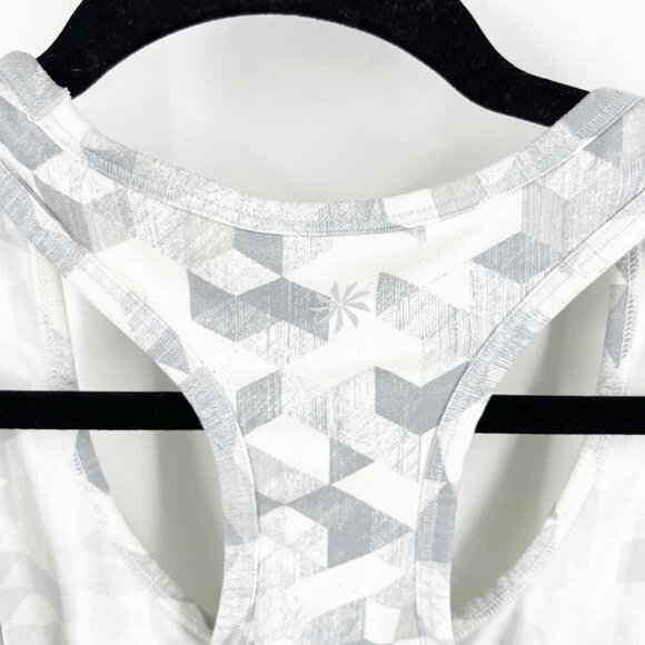 ✅ Athleta Chi Racerback Grey Tank Top Size Small - Picture 3 of 6